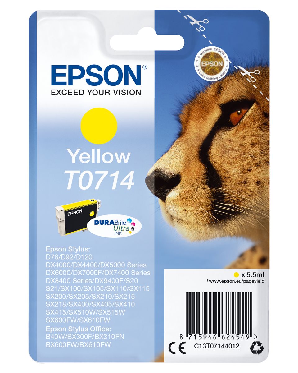 CARTUCCIA T0714 SERIE GHEPARDO GIALLO 5,5ML