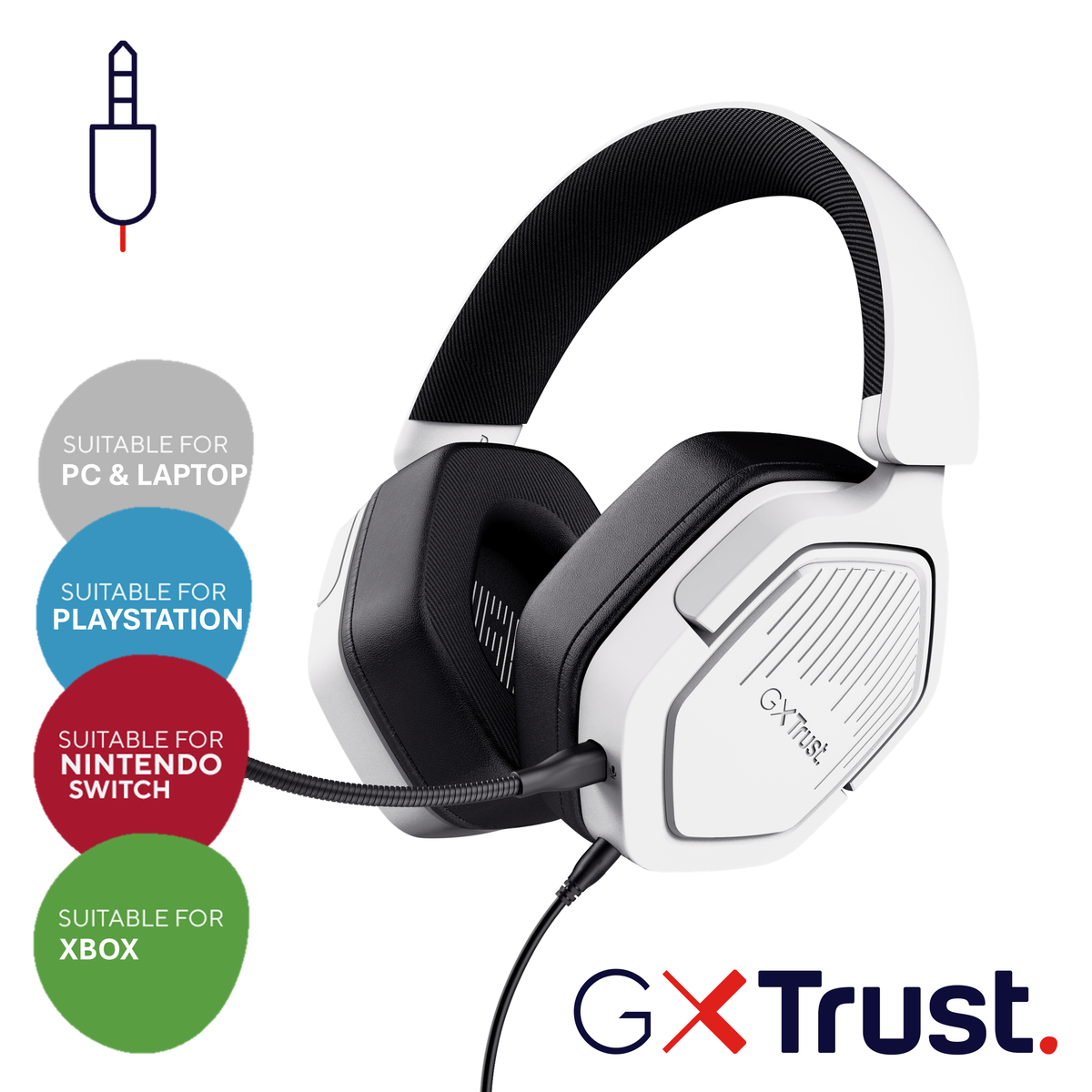 GXT492W CARUS HEADSET WHITE