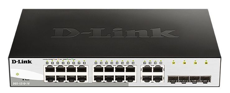 16P GIGABIT SMART SWITCH INC 4 COMBO 1000BASET SFP