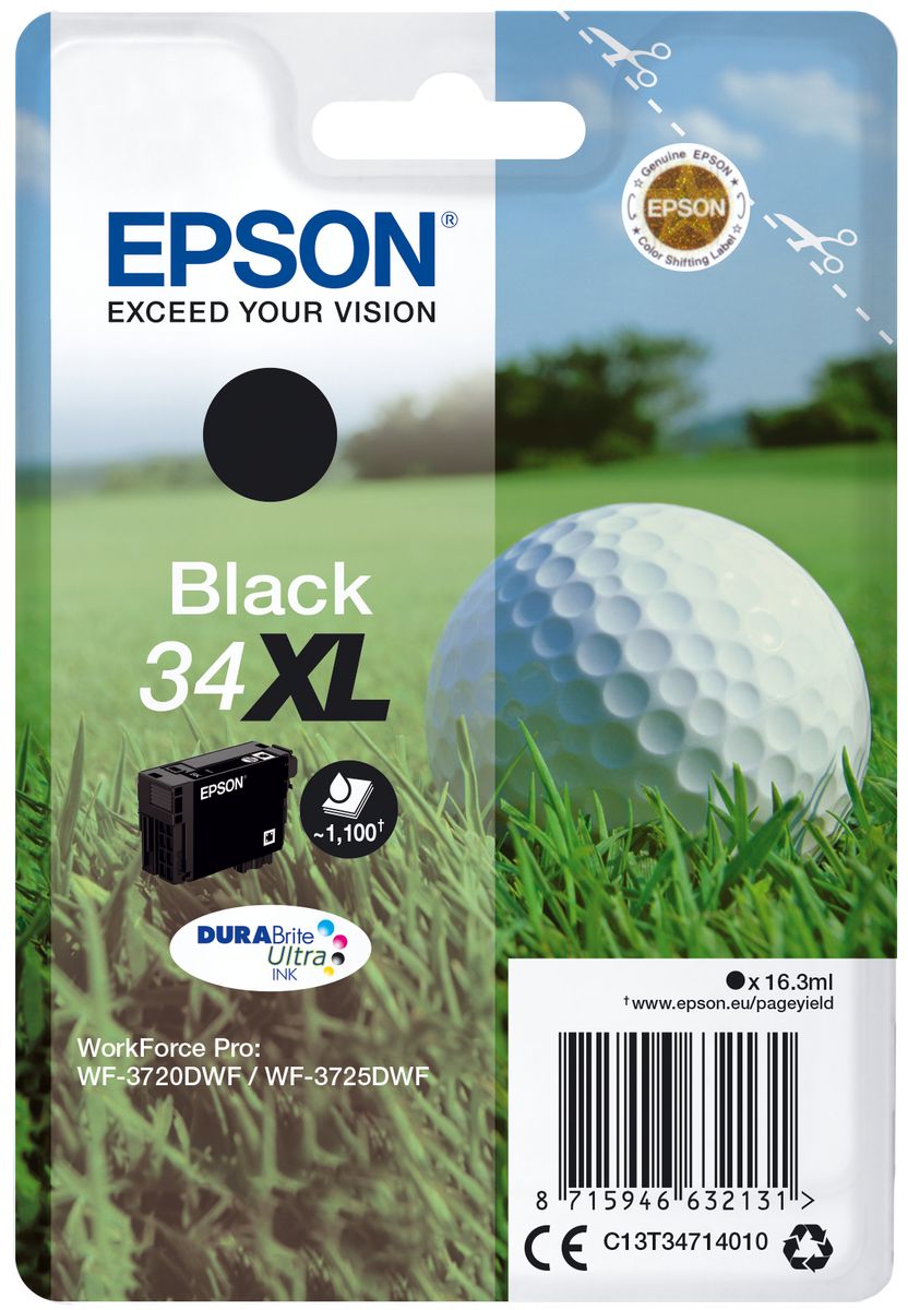 CARTUCCIA 34XL SERIE GOLF NERO 1100PAG/16,3ML
