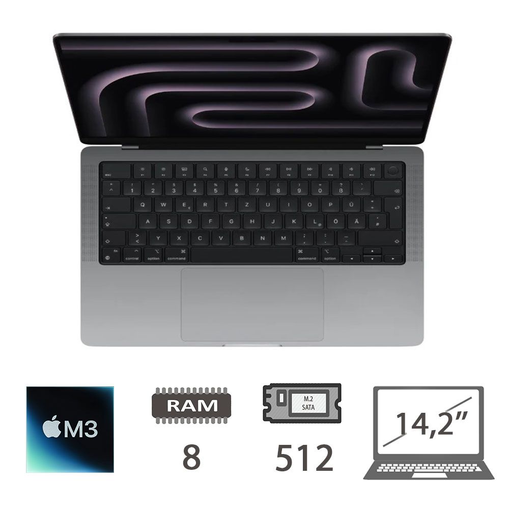 MBP 14,2 (2023)M3-8C/8/512/10C GPU/SG/2Y