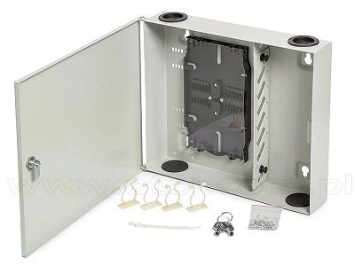 Box Fibra metallo 6 X SC duplex VUOTO GRIGIO