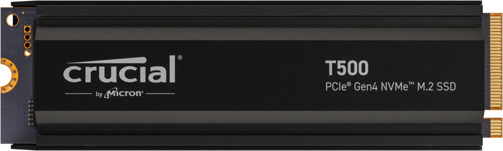 CRUCIAL T500 2TB PCIE GEN4 NVME M.2 SSD W/HEATSINK