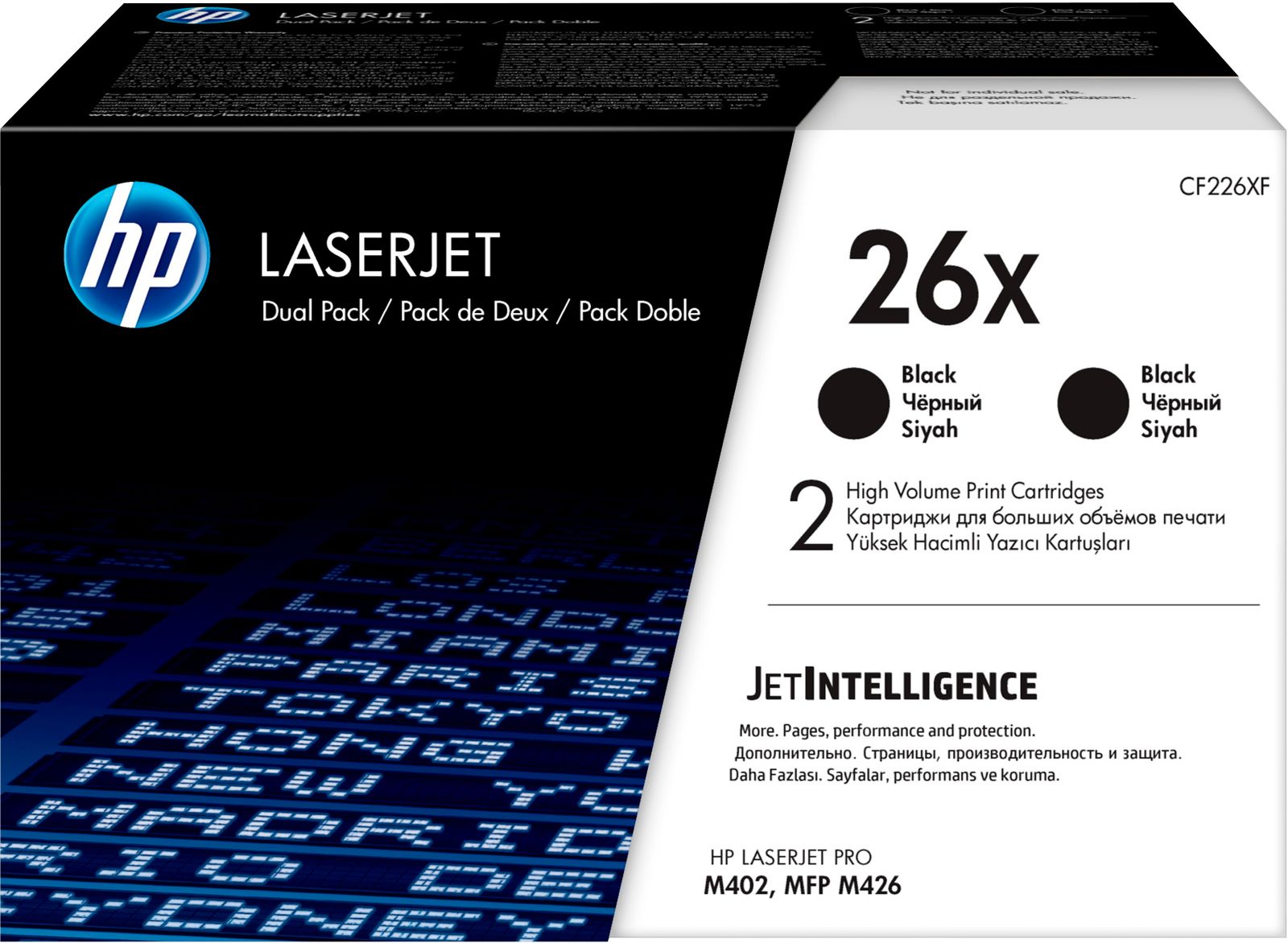 HP 26X BLACK 2-PACK LJ TONER CARTRIDGE