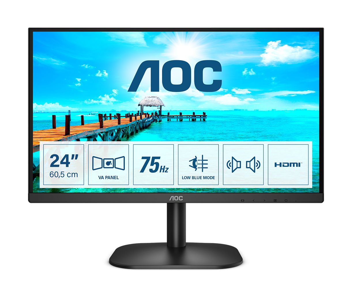 23,8 75HZ 1920X1080 250CD/M2 VGA DVI HDMI