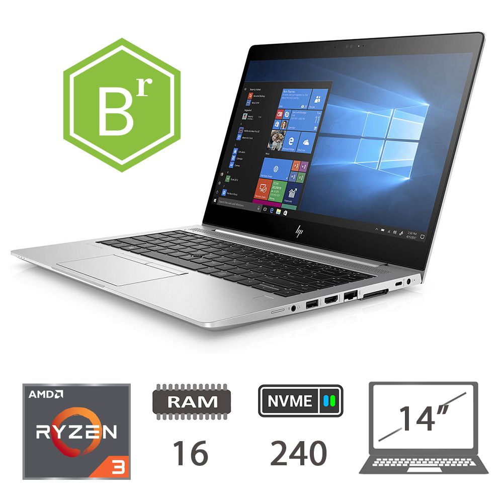 HP 745 G5 AMD RYZEN 3 PRO 2300U/16/NVME240/W10P B