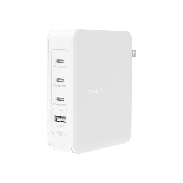 BELKIN BOOSTCHARGE PRO 140W 4-PORT GAN WALL CHARGE