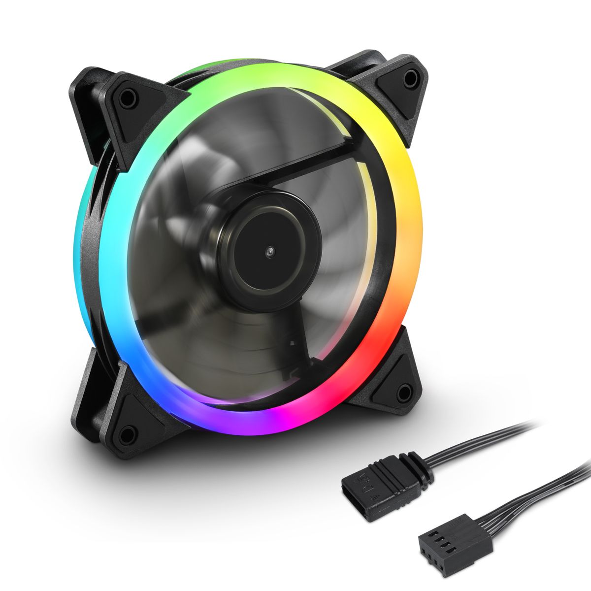 ADDRESSABLE RGB RING FAN 120X120X25,PWM