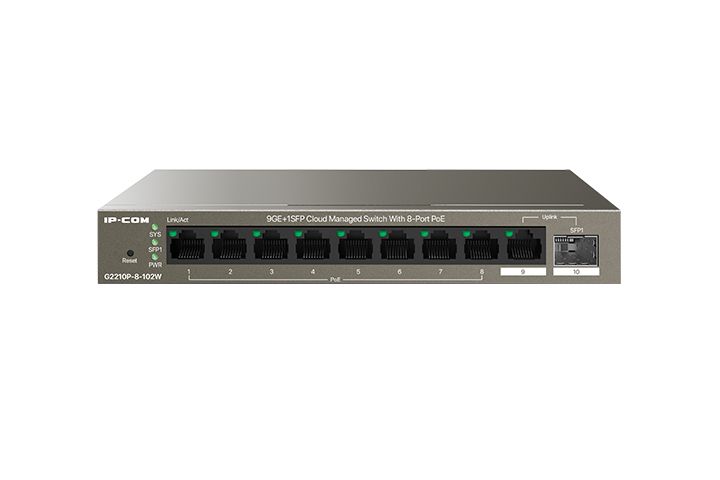 SWITCH POE MANAGED L2, 10 PORT, 8 POE