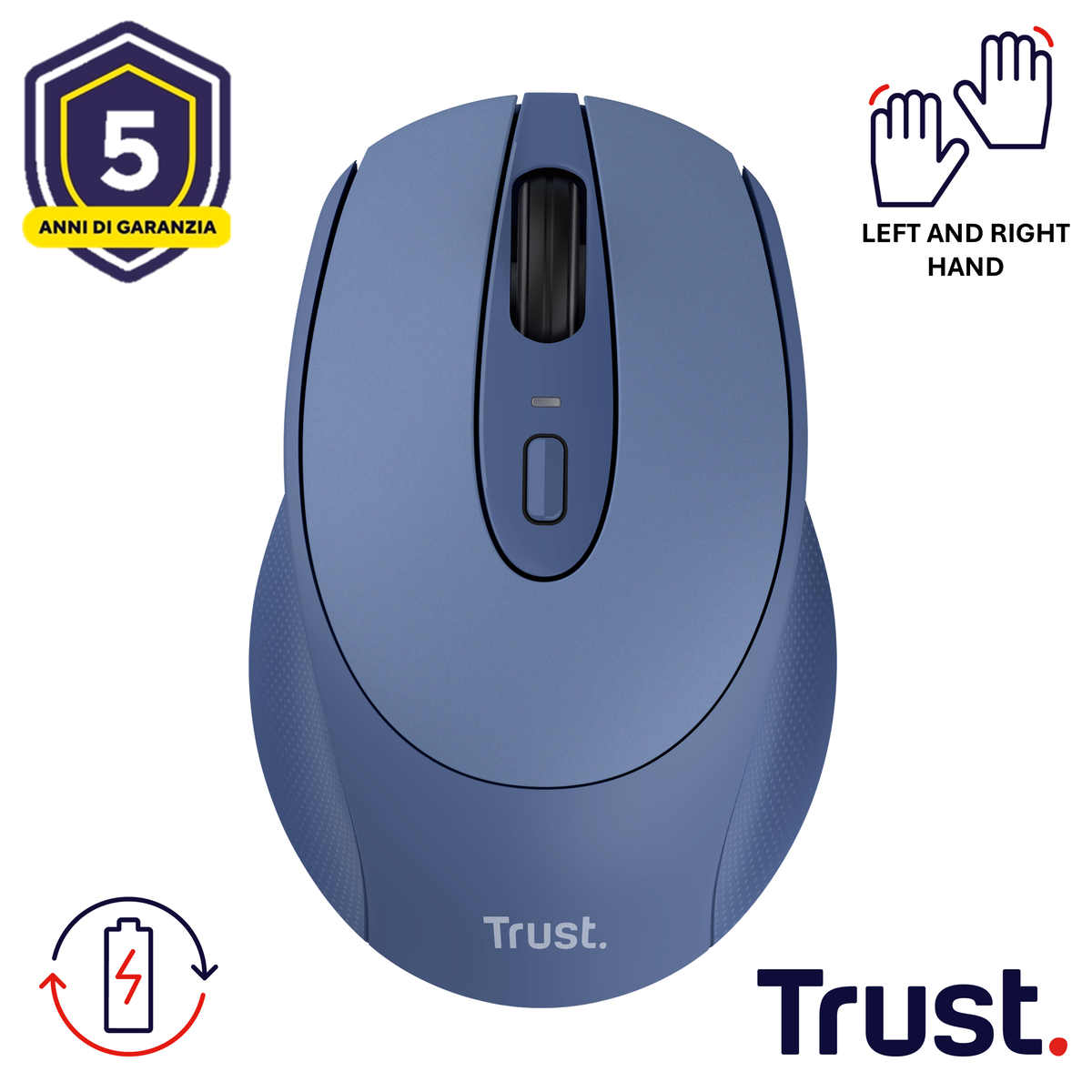 ZAYA WRL RCHRGABLE MOUSE BLU
