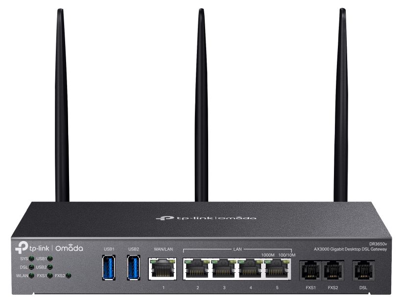 OMADA 4G+ CAT6 GIGABIT RACKMOUNT DSL GATEWAY, 1 ×