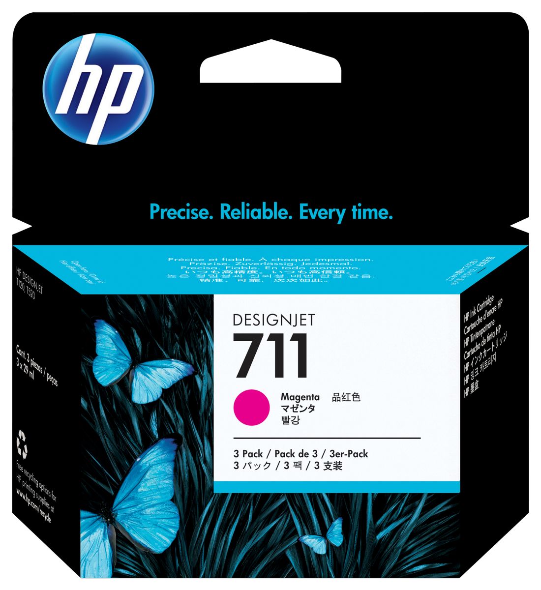 HP 711 3-PACK 29-ML MAG INK CARTRIDGE