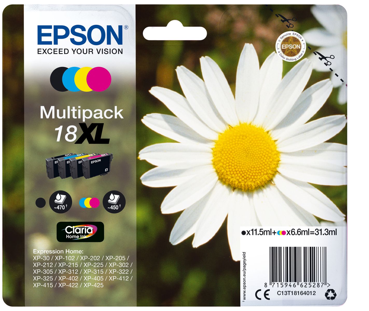 CARTUCCIA 18XL SERIE MARGHERITA MULTIPACK