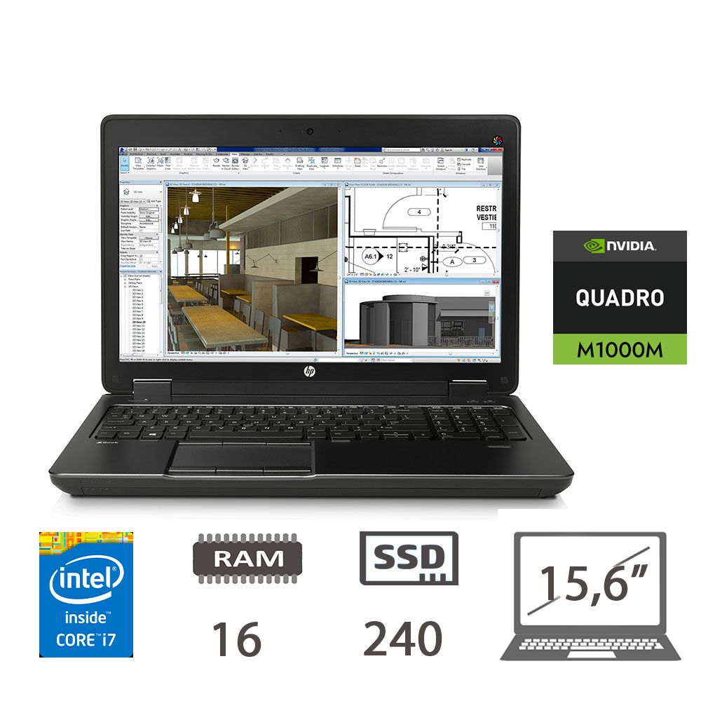 HP ZBOOK 15 G2 I7-4800MQ/16/SSD240/K1100M/W10PMAR