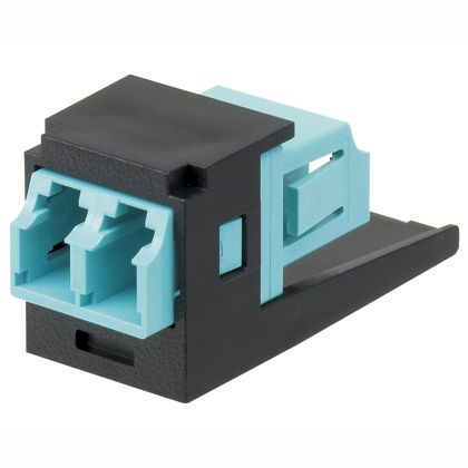 Mini-Com Aqua LC Duplex Black Module