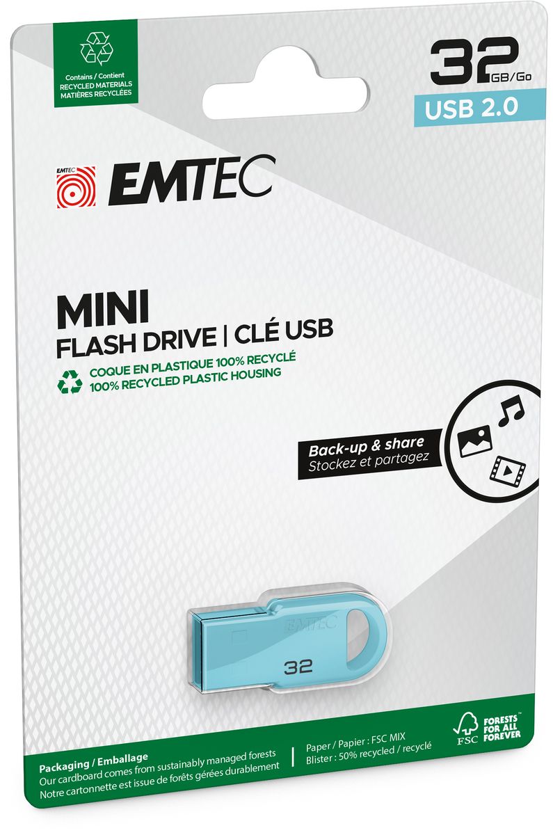 EMTEC D250 FLASH DRIVE 2.0 32GB MINI