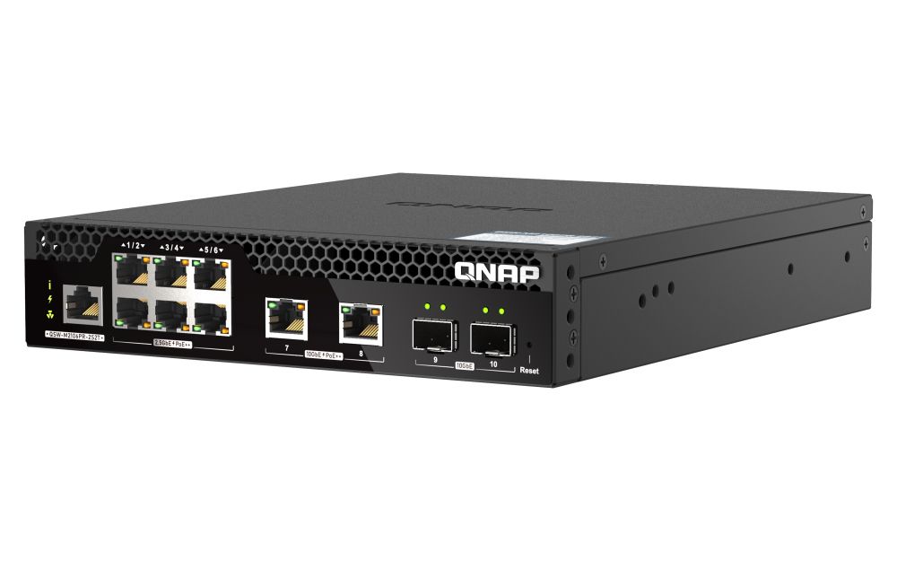 QNAP 10PORTS SWITCH 6X2.5GBPS, 2X10GBPS SFP+/RJ45