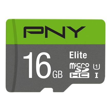 16GB PNY MICROSD ELITE 100MB/S C10 U1 + SD ADAP.