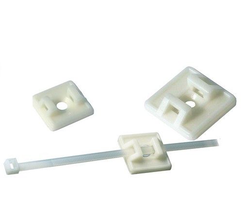 Basetta adesiva 28x28 plastica White (100pz)