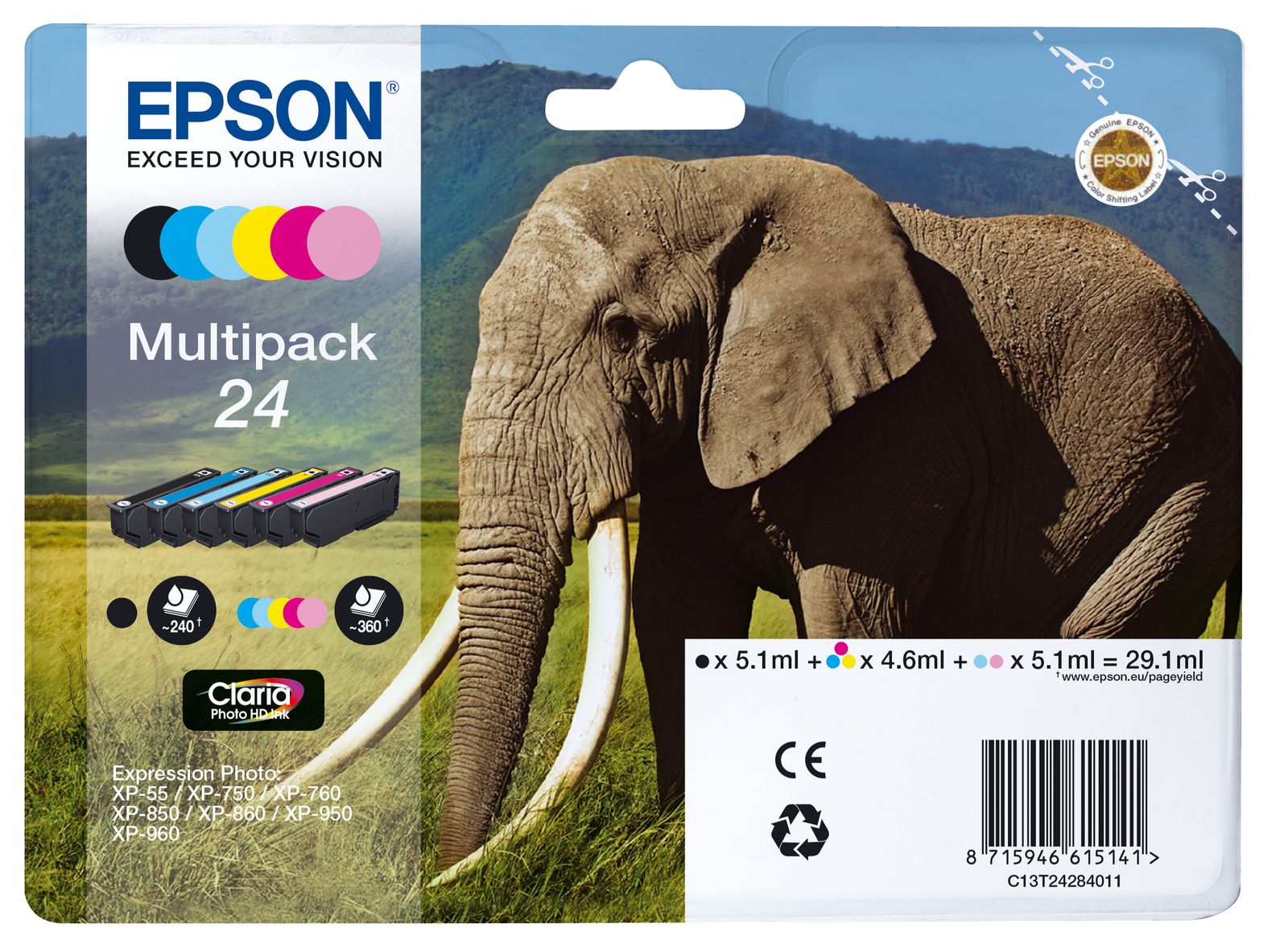 CARTUCCIA 24 SERIE ELEFANTE MULTIPACK