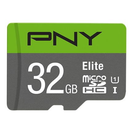 32GB PNY MICROSD ELITE 100MB/S C10 U1 + SD ADAP.