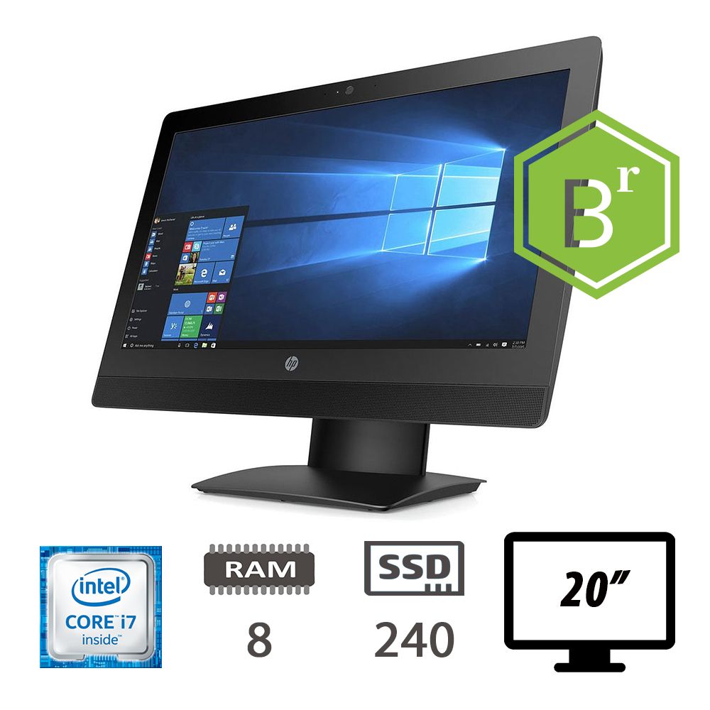 HP 400 G3 AIO - I7-6700T/8/SSD240/20/W10P/2Y B