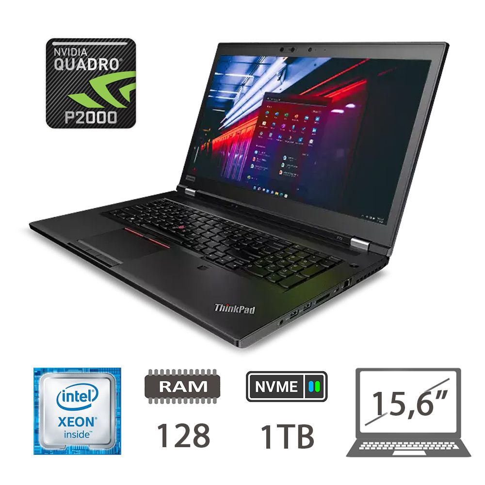 LENOVO P52 XEON E-2176M/128/NVME1TB/P2000/W10P/2Y