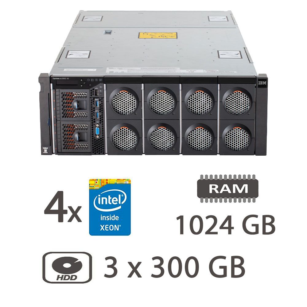 SERVER LENOVO X3850 X6 4XE7-4830V3/1024/3X300GBSAS