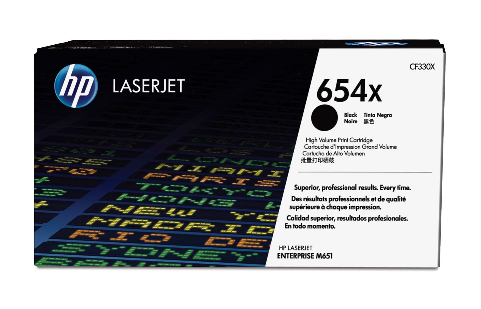 HP 654X BLACK LASERJET TONER CARTRIDGE
