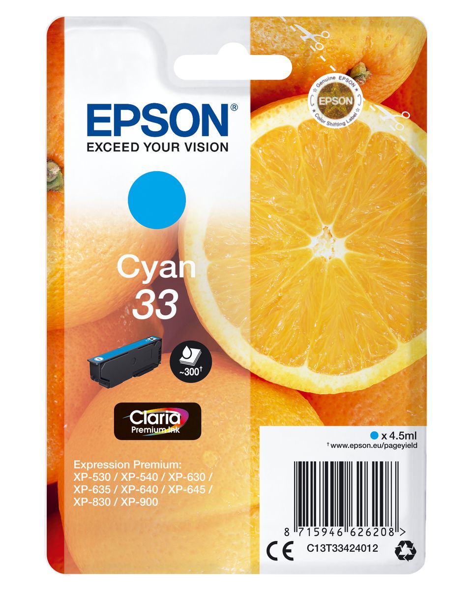 33 ORANGES CLARIA PREMIUM SINGLE CYAN INK