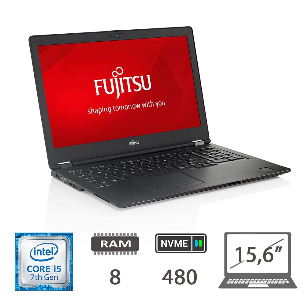 FUJITSU U757 -I5 7300U/8/NVME480/15.6/W10P/2Y