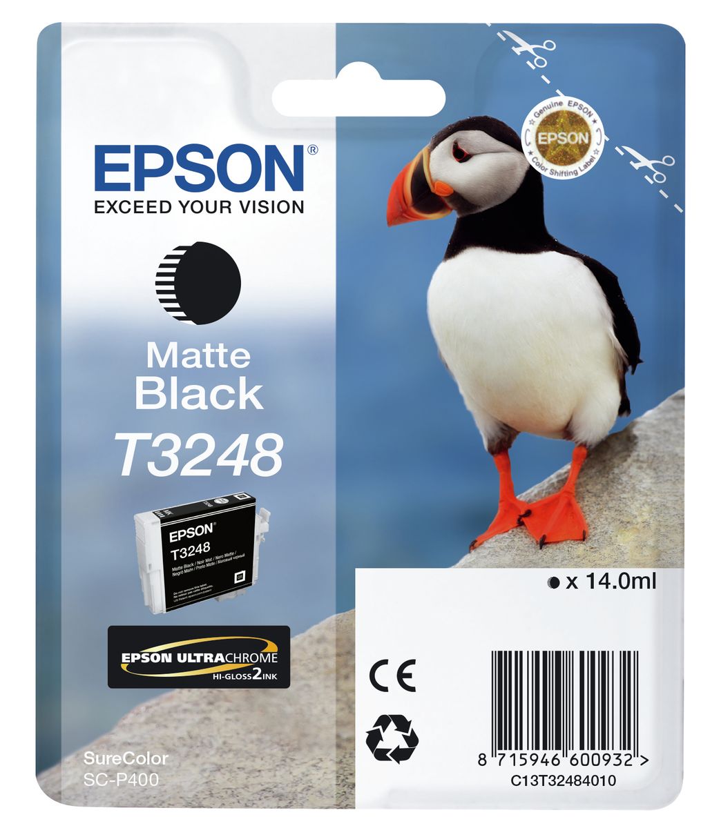 CARTUCCIA T3248 SERIE PUFFIN NERO MATTE 650PG/14ML