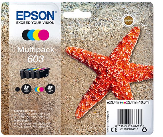 CARTUCCIA 603 SERIE STARFISH MULTIPACK 4-COLOURS