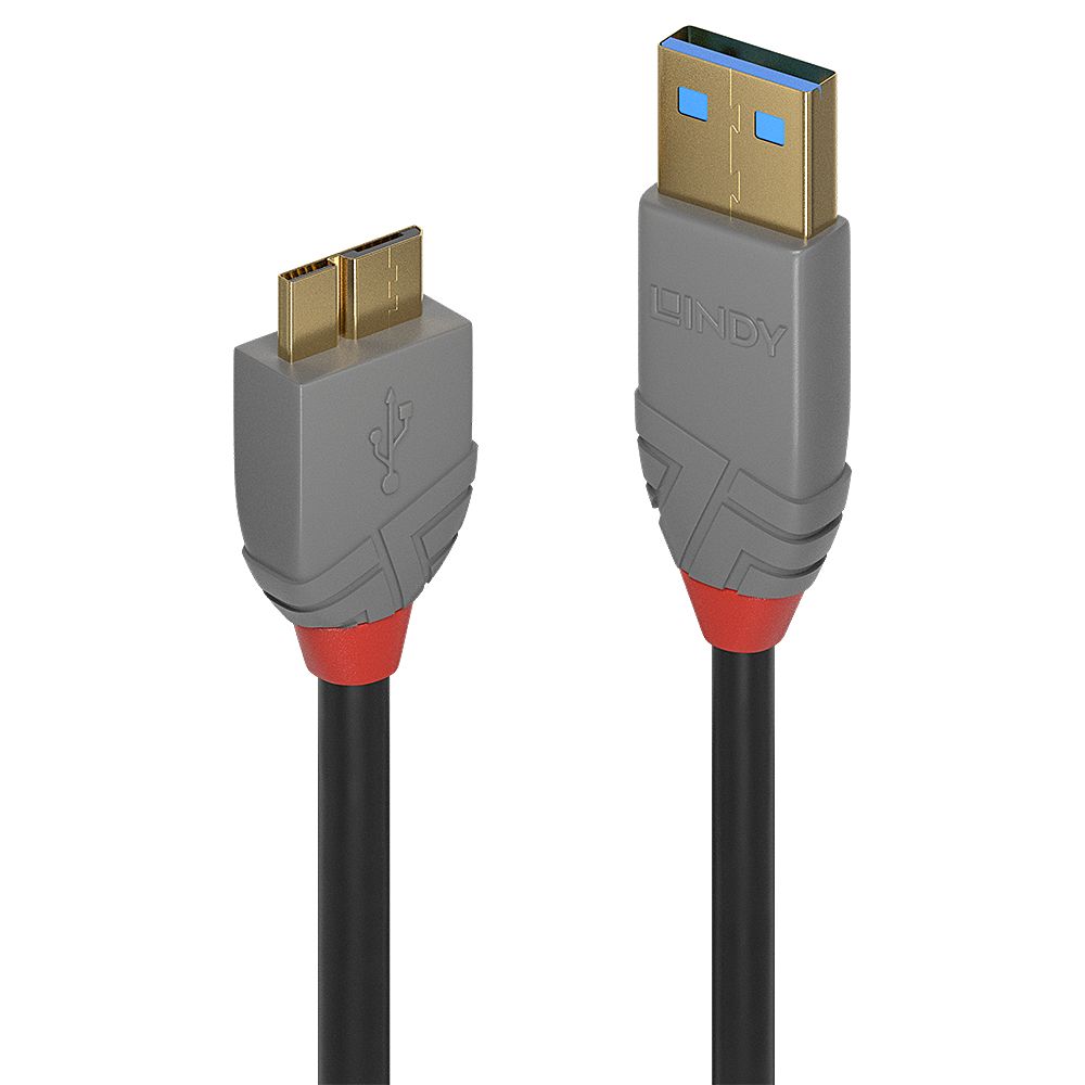 3M USB 3.1 GEN1 KABEL A/MICRO-B, ANTHRA