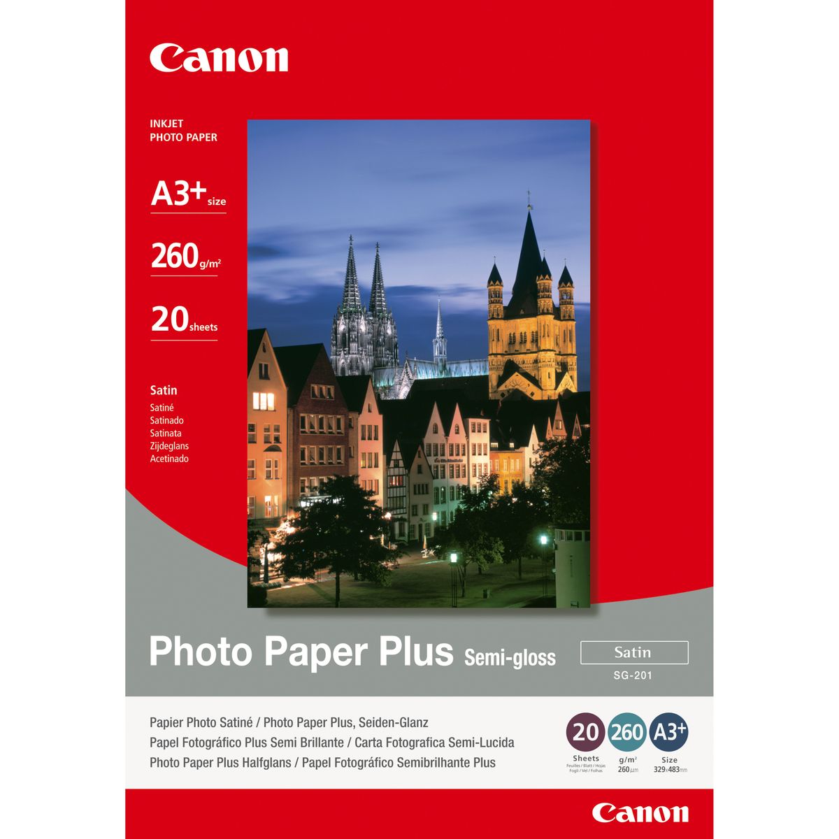 SG-201 A3+ ,20FF , 260 G/M  PHOTO PAPER SEMI-GLOS