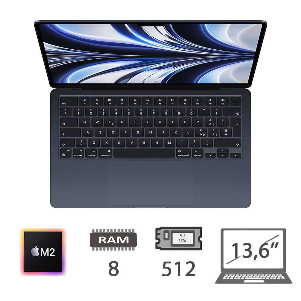 MBA 13,6 (2022)M2-8C CPU/8/512/10C GPU/MDN/2Y