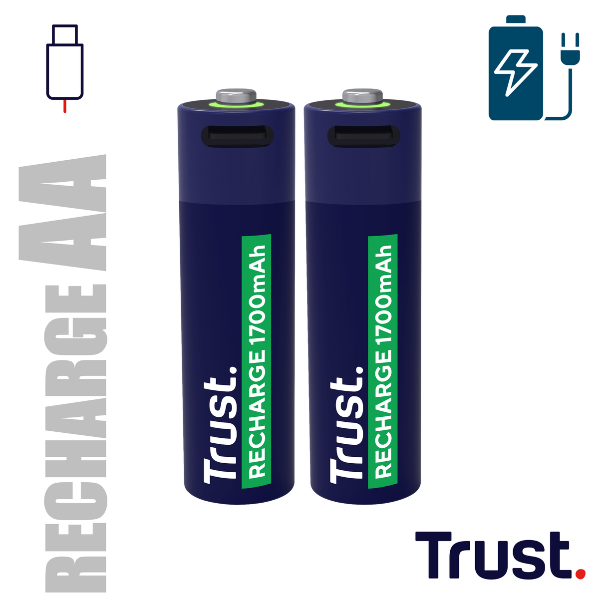 USB-C RECHARGEABLE BATTERIES 2P - AA
