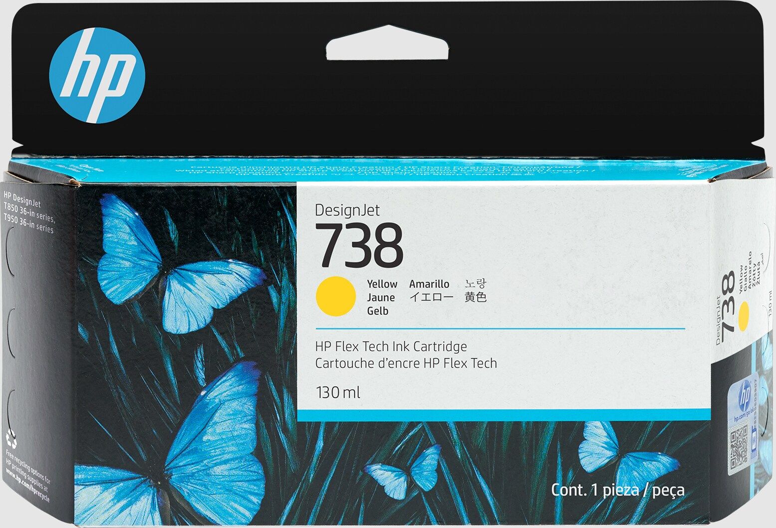 HP INK/HP 738 130-ML YLW DESIGNJET INK