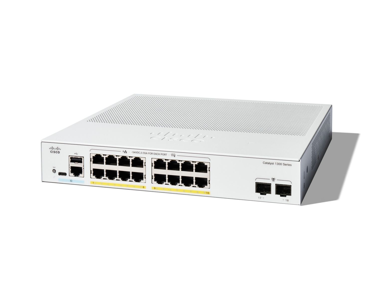 CATALYST 1300 16-PORT GE, POE, 2X1G SFP