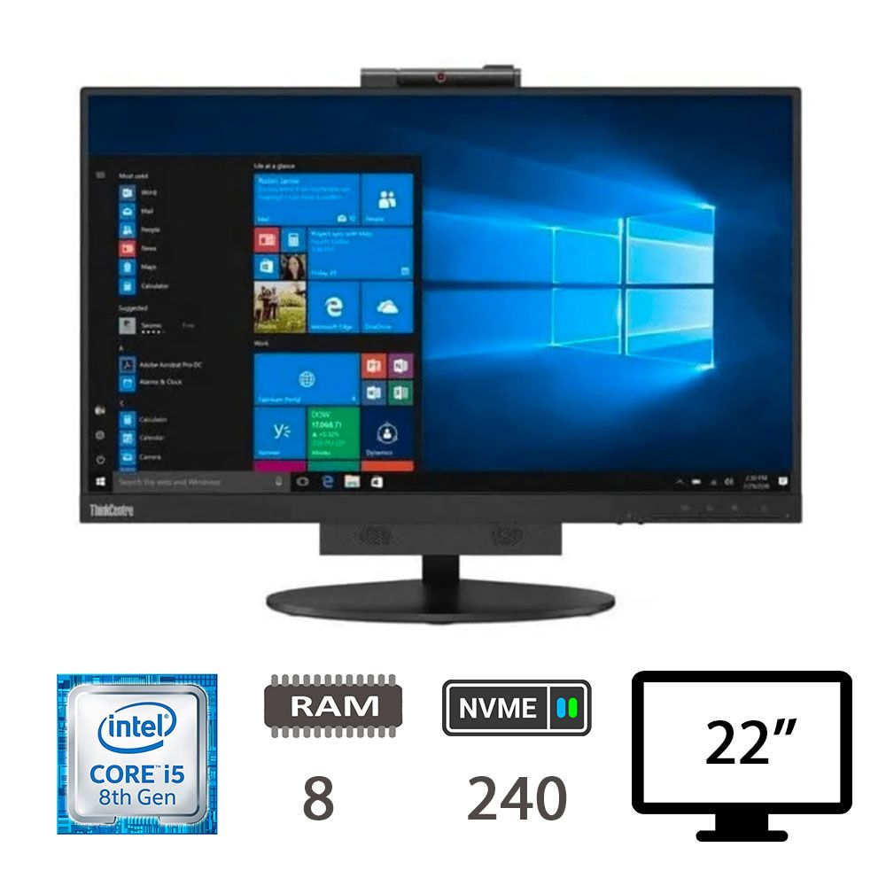 LENOVO TIO22 AIO I5-8400T/8/NVME240/21,5/W11P/2Y