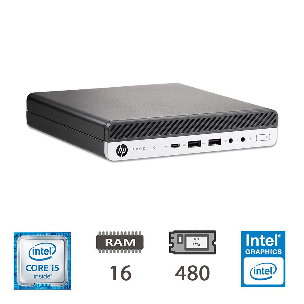 HP PRODESK 600 G3 DM - I5-6500T/16/480M2/W10P/2Y