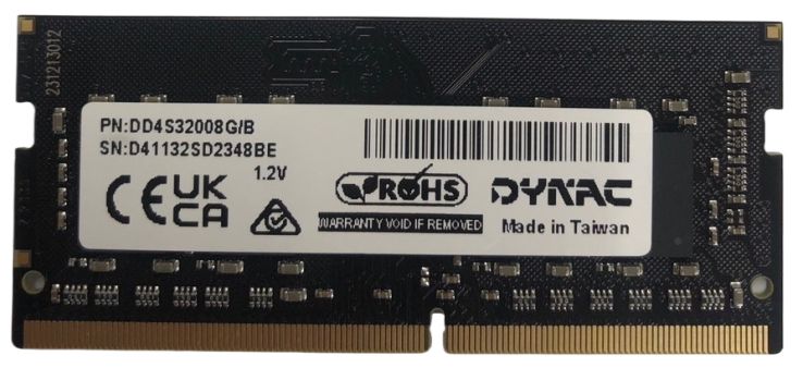 DYNAC DRAM 8GB DDR4 SODIMM 3200MHZ 22-22-22 1.2V