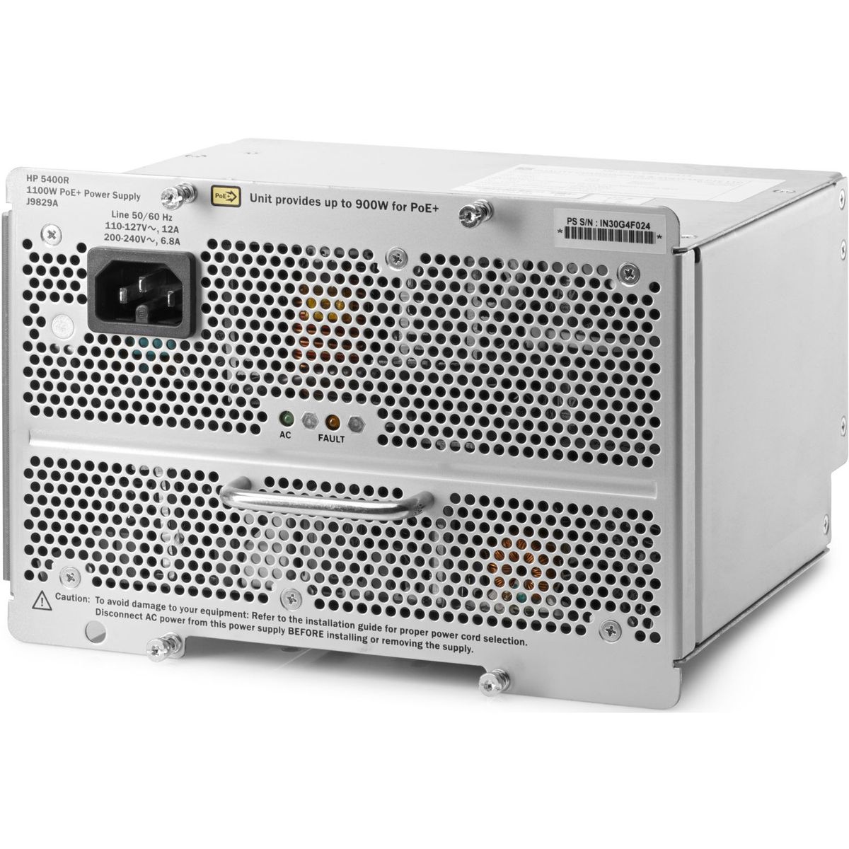 HPE 5400R 1100W POE+ ZL2 POWER SUPPLY