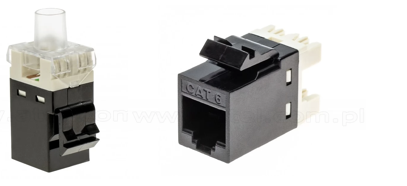 Keystone Jack Module Cat.6 Utp 110 PunchDown Nero