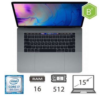 MBP 15,4 T.BAR(2018)I7-8850H/16/512/SG/2Y - B
