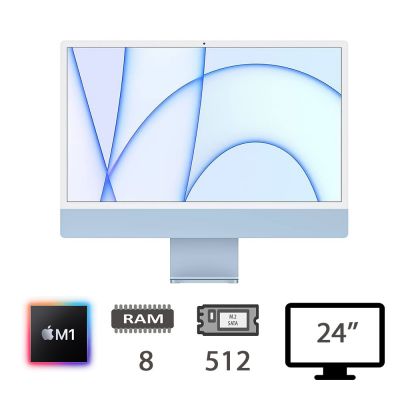 IMAC 24 4,5K (2021)M1-8C/8/512/8C GPU/BLUE/2Y