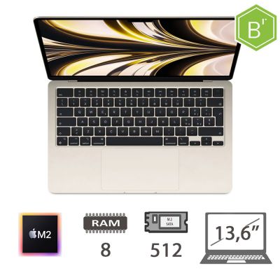 MBA 13,6 (2022)M2-8C CPU/8/512/10C GPU/STL/2Y - B