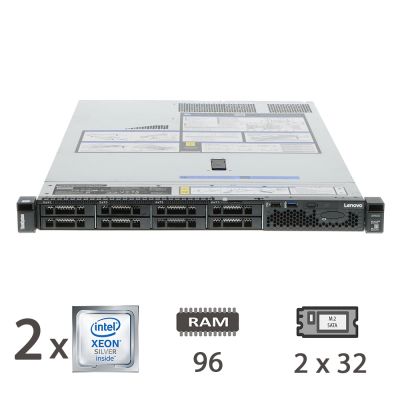 SERVER LENOVO SR630 2XXEON 4208/96/2X32M2/930-8I