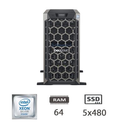 SERVER DELL T440 XEON SILVER4210R/64/5XSSD480/2Y