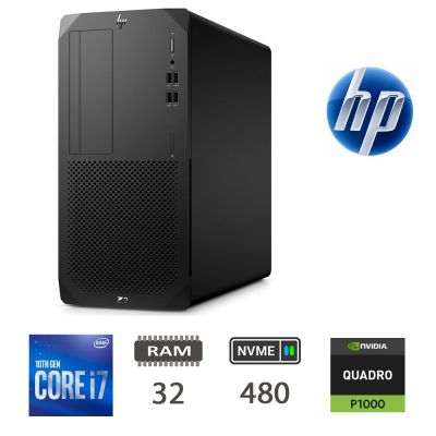 HP Z2 G5 TWR - I7-10700/32/NVME480/P1000/W11P/2Y